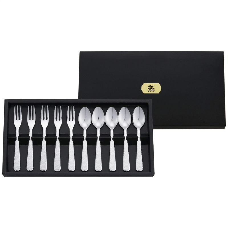 燕匠一 鎚目スプーン・フォーク10本セット