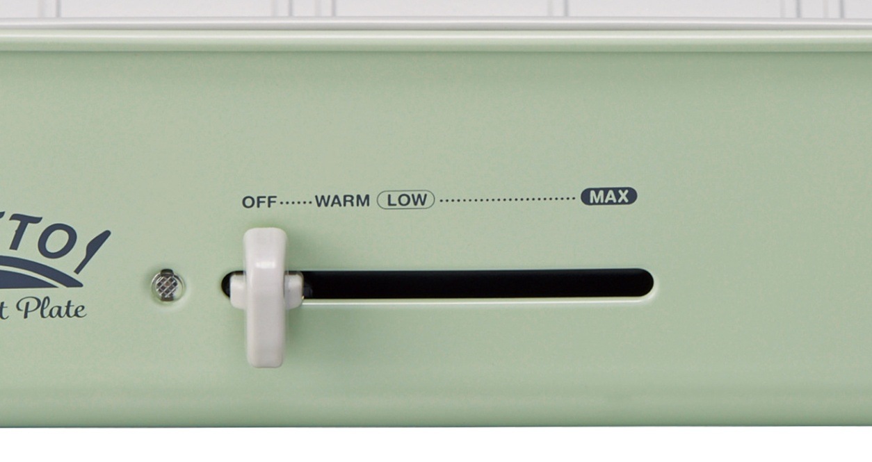 簡単操作で保温〜250℃まで無段階調節が可能