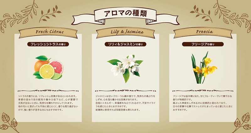 高品質の香料を使用したオリジナルのアロマ