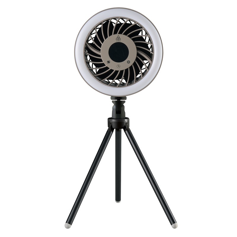 ライト付きで防災対策にも♪ポータブルサーキュレーター　APC-980【アウトレット品】