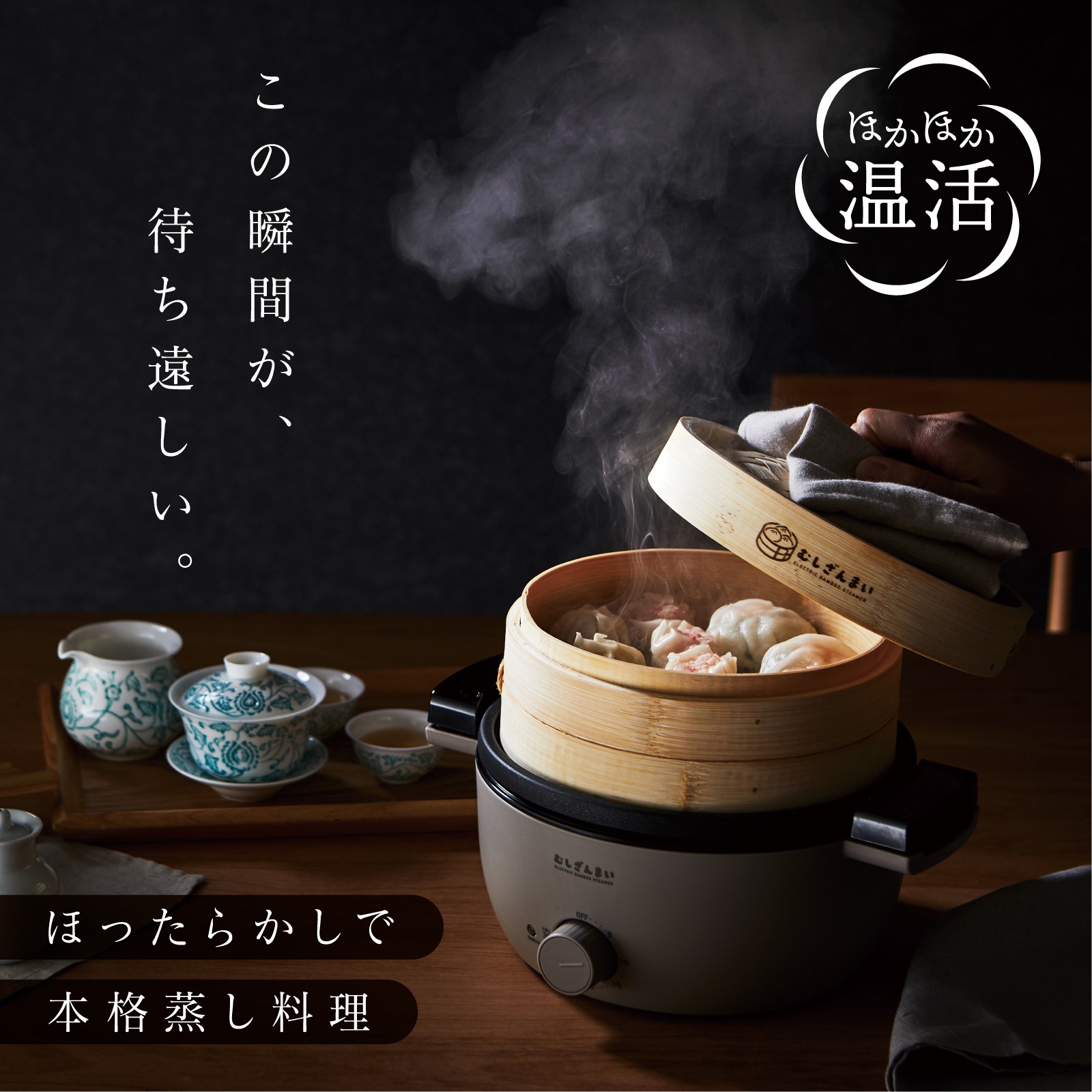 ち*あ様 蒸し器（せいろ） 電気せいろ蒸し器 むしざんまい AMZ-450 | キッチン家電 | アピックス
