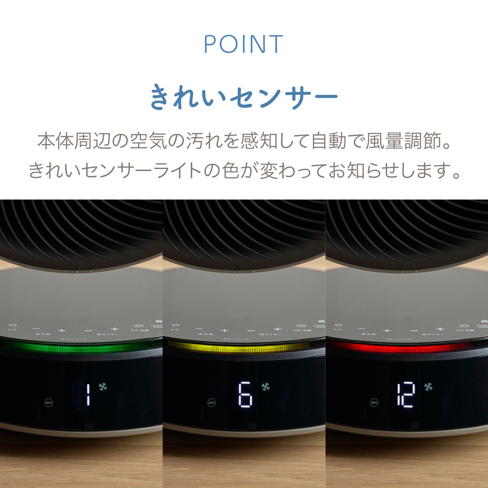 空気清浄機能付きサーキュレーター　AFC-910R