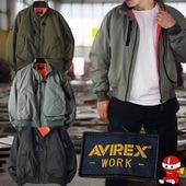 AVIREX WORK フライト防寒ジャケット 防寒着 防寒服 作業着 作業服 メンズ アビレックス フライトジャンパー フライトジャケット バイク ライダー ライダースジャケット ブルゾン 新作 2