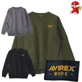 AVIREX WORK スウェットシャツ 防寒着 防寒服 作業着 作業服 メンズ アビレックス スウェット バイク ライダー ライダースジャケット ブルゾン OD カーキ  新作 2025 KUROD