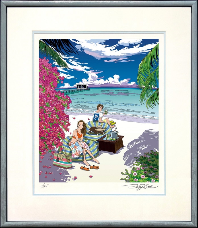 版画「ターコイズブルーアイランド」 | 版画・アートポスター | APPLE