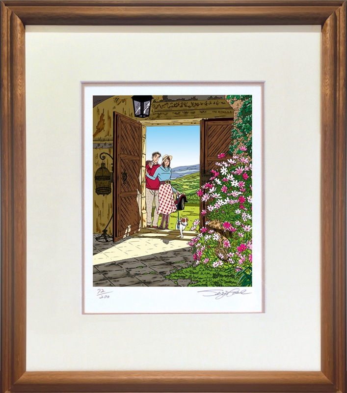 版画「秋桜のささやき」 | 版画・アートポスター | APPLE FARM Online Shop