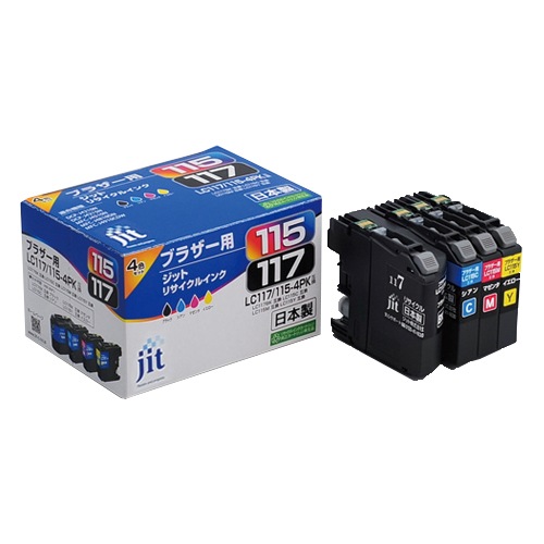 リサイクルインク JIT-B1171154P [ ブラザー LC117/115-4PK 互換 ]【キャンセル不可・北海道沖縄離島配送不可】 -お取り寄せ-
