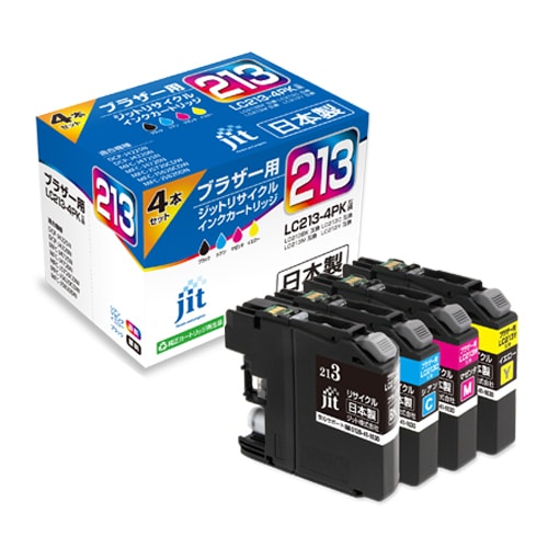 リサイクルインク JIT-B2134P [ ブラザー LC213-4PK 互換 ]【キャンセル不可・北海道沖縄離島配送不可】 -お取り寄せ-
