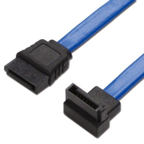 AINEX アイネックス SAT-3007LBL シリアルATAケーブル 片下L型コネクタ 70cm