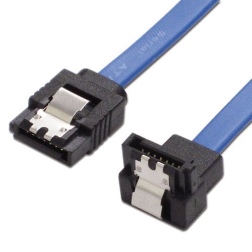 AINEX アイネックス SAT-3103LBL ラッチ付 シリアルATAケーブル 片下L型コネクタ 30cm