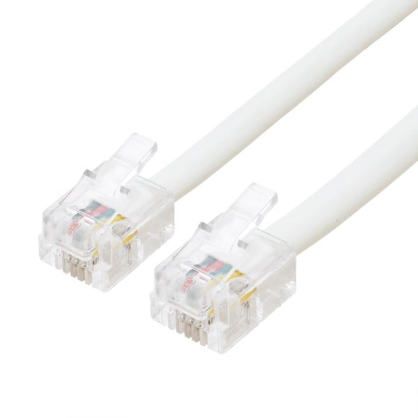 ミヨシ 電話機コード 6極4芯 2m 白 DC-402/WH お取り寄せ