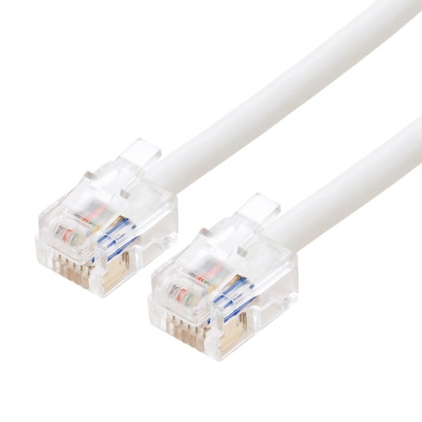 ミヨシ 電話機コード 6極6芯 10m 白 DC-610/WH お取り寄せ