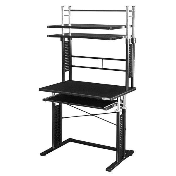 Bauhutte バウヒュッテ 昇降式パソコンラック ブラック 天板昇降:64 ? 85cm BHD-750PRM-BK 【代引・日時指定・キャンセル不可・北海道沖縄離島配送不可】 -メーカー直送- ※メーカー在庫欠品中