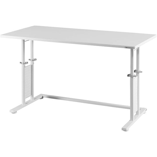 Bauhutte バウヒュッテ PCデスク 昇降式 つや消し塗装 マットホワイト 幅120cm×奥行55cm BHD-1200M-WH 【代引・日時指定・キャンセル不可・北海道沖縄離島配送不可】 -メーカー直送- ※メーカー在庫欠品中