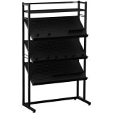 Bauhutte バウヒュッテ ゲーム機ディスプレイラック 幅80.5×奥行35.5×高さ130.5cm BHS-800G-BK 【代引・日時指定・キャンセル不可・北海道沖縄離島配送不可】 -メーカー直送- ※メーカー在庫欠品中