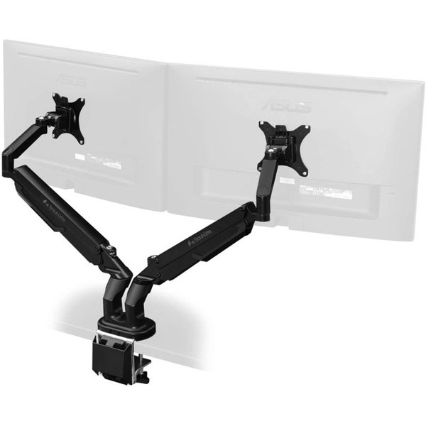 Bauhutte バウヒュッテ スリムモニターアーム デュアル ガス圧式 34インチ対応 BMA-2SLM-BK ブラック BMA-2SLM-BK 【代引・日時指定・キャンセル不可・北海道沖縄離島配送不可】 -メーカー直送- ※メーカー在庫潤沢