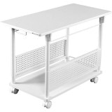 Bauhutte バウヒュッテ 昇降式 L字デスク ラージ CPUワゴン ホワイト 天板39×82cm BHD-820H-WH 【代引・日時指定・キャンセル不可・北海道沖縄離島配送不可】 -メーカー直送- ※メーカー在庫潤沢