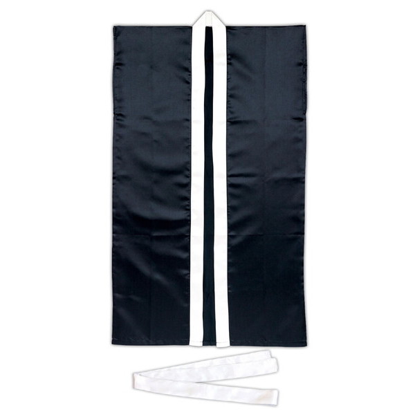 ARTEC アーテック 運動会・発表会・イベント 運動会・競技 サテンロングハッピ黒(襟銀)L ハチマキ銀付 商品番号 3153 お取り寄せ