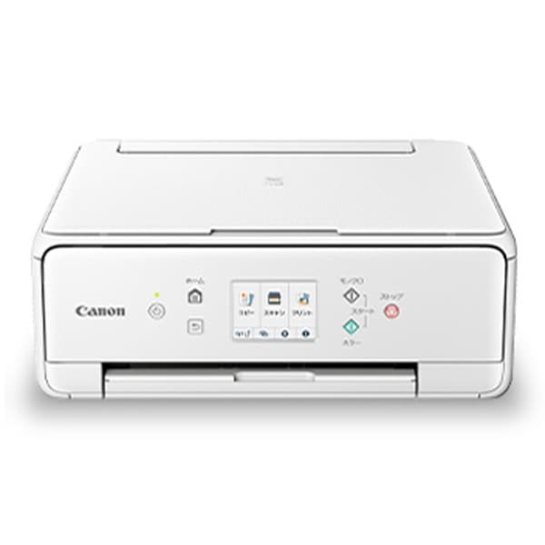CANON キヤノン オールインワン複合機、5色、A4フチなし、3.0型タッチパネル、背面給紙/前面カセット、自動両面（はがき非対応）、スクエア/名刺プリント PIXUSTS6330WH 【キャンセル不可・北海道沖縄離島配送不可】 -お取り寄せ-