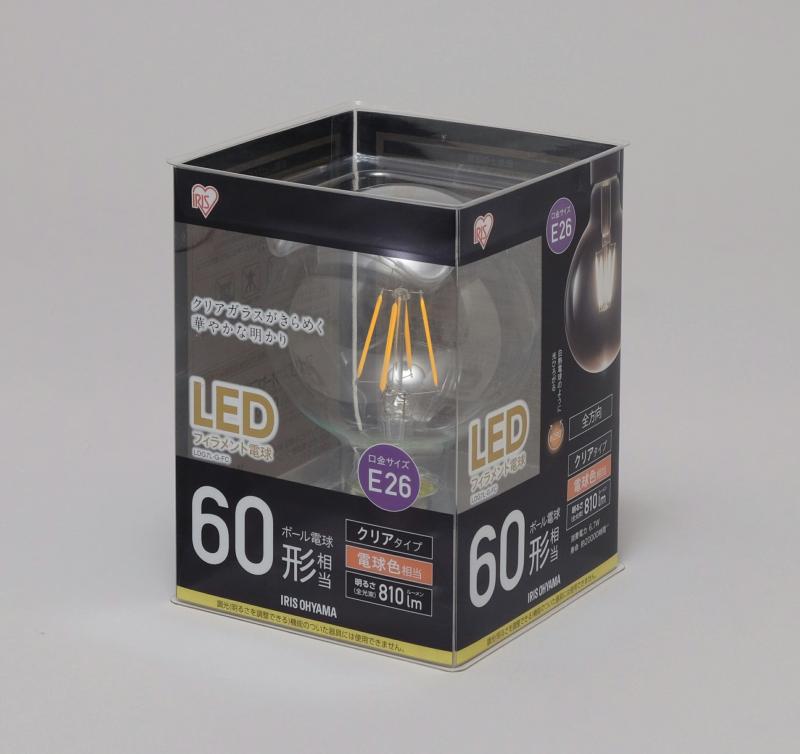 アイリスオーヤマ フィラメント ボール球クリア 電球色60形(810lm) LDG7L-G-FC クリア 0501-4967576285568-ds -お取り寄せ品-【キャンセル不可・北海道沖縄離島配送不可】