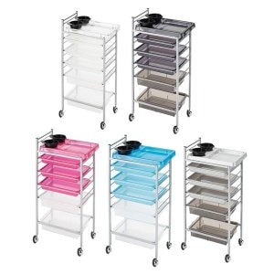 西村製作所 C−328ヘアカラーワゴン ブルー 【メーカー直送のため代引・日時指定不可】【北海道沖縄離島不可】