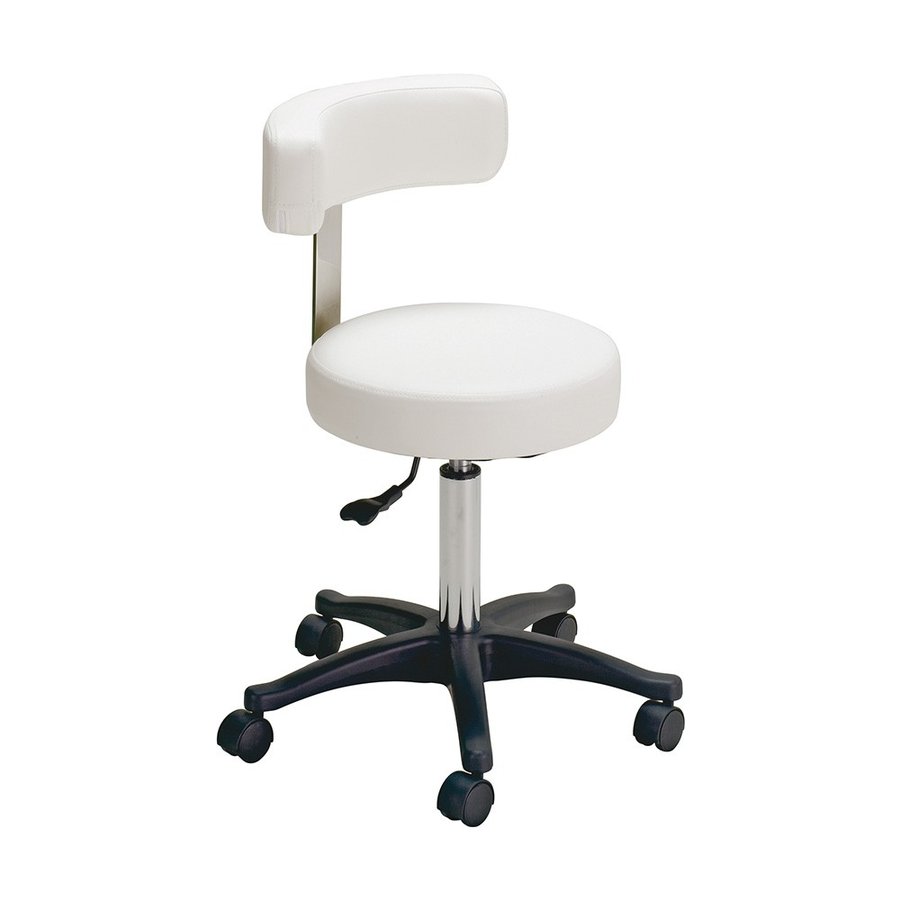 西村製作所 LB−2スツール(背付き) ホワイト 【メーカー直送のため代引・日時指定不可】【北海道沖縄離島不可】