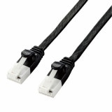 ELECOM ���쥳�� LD-GFAT/BK50 LAN�����̎ގ� CAT6A��� ���ޤ��ɻ� �̎׎��� 5.0m �̎ގ׎��� �ڥ���󥻥��Բġ��̳�ƻ����Υ�������Բġ�