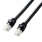 ELECOM ���쥳�� LD-GPAT/BK100 LAN�����̎ގ� CAT6A ���ޤ��ɻ� 10m �̎ގ׎��� �ڥ���󥻥��Բġ��̳�ƻ����Υ�������Բġ�