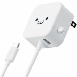 ELECOM ���쥳�� MPA-ACC22WF AC���Ŵ� ���ώΎ����̎ގڎ����� 2.4A���� Type-C USB-C �����̎ގٰ��η� 1.5m USB-A�Ҏ�1�Ύߎ��� ���ޤ���������� �Ύ܎��Ď̎����� �ڥ���󥻥��Բġ��̳�ƻ����Υ�������Բġ�