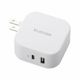 ELECOM ���쥳�� MPA-ACCP20WH AC���Ŵ� ���ώΎ����̎ގڎ����� USB Power Delivery��� 20W+12W USB-C1�Ύߎ��� USB-A1�Ύߎ��� �Ύ܎��� �ڥ���󥻥��Բġ��̳�ƻ����Υ�������Բġ�