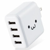 ELECOM ���쥳�� MPA-ACU13WF AC���Ŵ� ���ώΎ����̎ގڎ����� 4.8A���� USB-A�Ҏ�4�Ύߎ��� ���ޤ���������� �Ύ܎��Ď̎����� �ڥ���󥻥��Բġ��̳�ƻ����Υ�������Բġ�