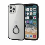 ELECOM エレコム PM-A20BTSLFCRBK iPhone 12 iPhone 12 Pro ハイブリッドケース TOUGH SLIM LITE フレームカラー リング付き ブラック 【キャンセル不可・北海道沖縄離島配送不可】