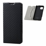 ELECOM エレコム PM-S205PLFUCB AQUOS sense4 AQUOS sense5G AQUOS sense4 lite AQUOS sense4 basic レザーケース 手帳型 UltraSlim 薄型 磁石付き カーボン調(ブラック) 【キャンセル不可・北海道沖縄離島配送不可】