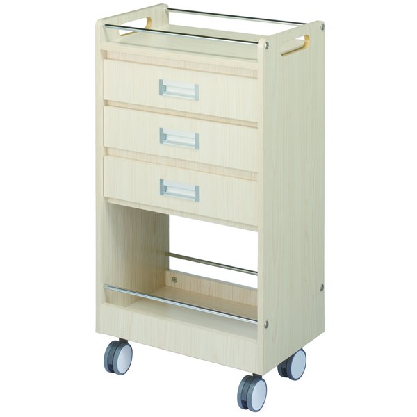 西村製作所 ワームスC342引き出しワゴン ナチュラル 【メーカー直送のため代引・日時指定・北海道沖縄離島配送不可】