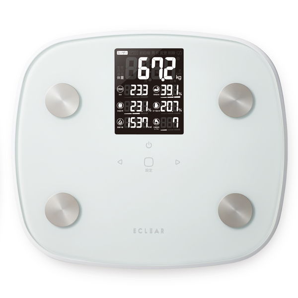 ELECOM ���쥳�� HCS-FS05WH ���쥳�� �������� �νŷ� �إ륹�᡼���� ��ưǧ����ǽ�� MRI¬�� 100gñ�� ����� ¬����ܰ���ɽ�� �� �λ���Ψ BMI ��¡���å�٥� �鲼����Ψ �ۥ磻�ȡڥ���󥻥��Բġ��̳�ƻ����Υ�������Բġ�