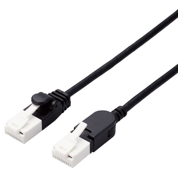 ELECOM ���쥳�� LD-GPATSW/BK100 LAN�����֥� CAT6A ��� 10m ����� �����󥰥��ͥ��� ��® 10Gbps ���ȥ졼�� ���ޤ��ɻ� �������ͥåȥ����֥� RJ45 �֥�å��ڥ���󥻥��Բġ��̳�ƻ����Υ�������Բġ�