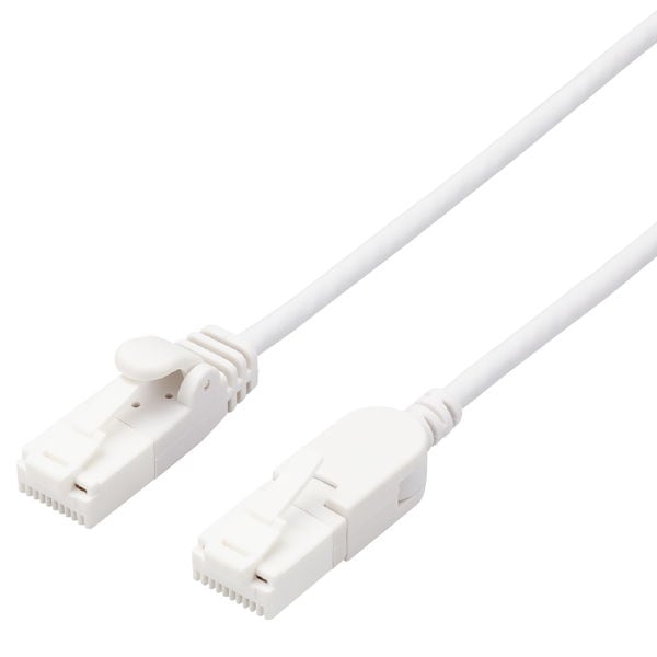 ELECOM エレコム LD-GPATSW/WH100 LANケーブル CAT6A 準拠 10m スリム スイングコネクタ 高速 10Gbps ストレート 爪折れ防止 イーサネットケーブル RJ45 ホワイト【キャンセル不可・北海道沖縄離島配送不可】