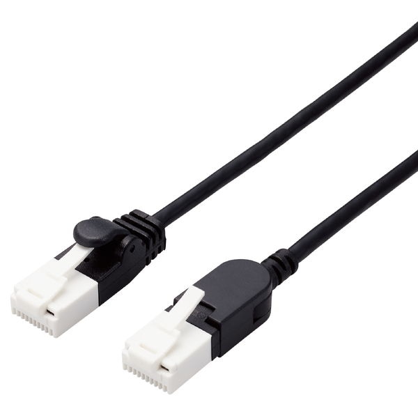 ELECOM ���쥳�� LD-GPATSW/BK30 LAN�����֥� CAT6A ��� 3m ����� �����󥰥��ͥ��� ��® 10Gbps ���ȥ졼�� ���ޤ��ɻ� �������ͥåȥ����֥� RJ45 �֥�å��ڥ���󥻥��Բġ��̳�ƻ����Υ�������Բġ�