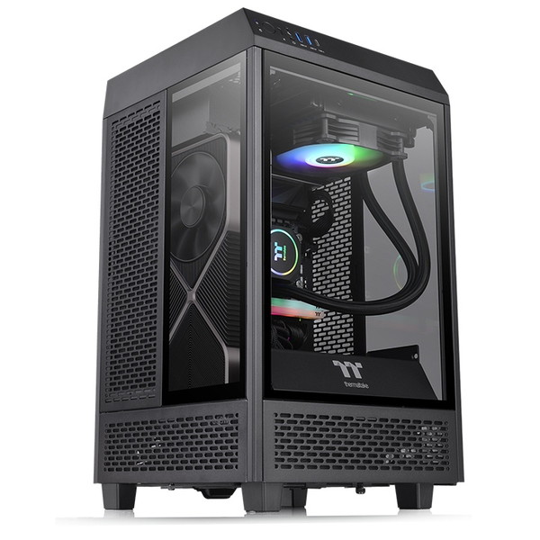 Thermaltake The Tower 100 ミニタワーPCケース CA-1R3-00S1WN-00【キャンセル不可・北海道沖縄離島配送不可】