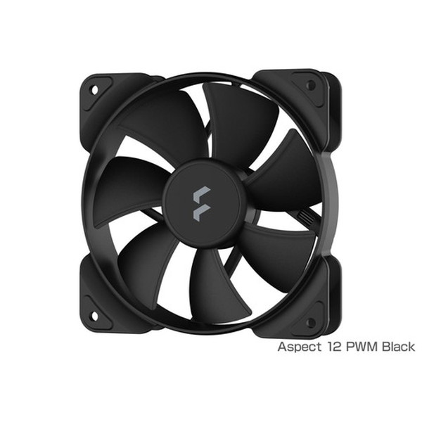 Fractal Design ケースファン FD-F-AS1-1203 デイジーチェーン接続に対応 PWM Aspect 12 PWM Black ライフルベアリング 120mm 【キャンセル不可・北海道沖縄離島配送不可】 -お取り寄せ-