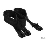 Corsair 륻 Ÿѥ֥ CORSAIR Premium Individually Sleeved 12+4pin PCIe Gen 5 Type-4 600W 12VHPWR Cable, Black CP-8920331ڥ󥻥Բġ̳ƻΥԲġ --
