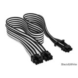 Corsair 륻 Ÿѥ֥ CORSAIR Premium Individually Sleeved 12+4pin PCIe Gen 5 Type-4 600W 12VHPWR Cable, Black&White CP-8920333ڥ󥻥Բġ̳ƻΥԲġ --
