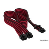 Corsair 륻 Ÿѥ֥ CORSAIR Premium Individually Sleeved 12+4pin PCIe Gen 5 Type-4 600W 12VHPWR Cable, Black&Red CP-8920334ڥ󥻥Բġ̳ƻΥԲġ --