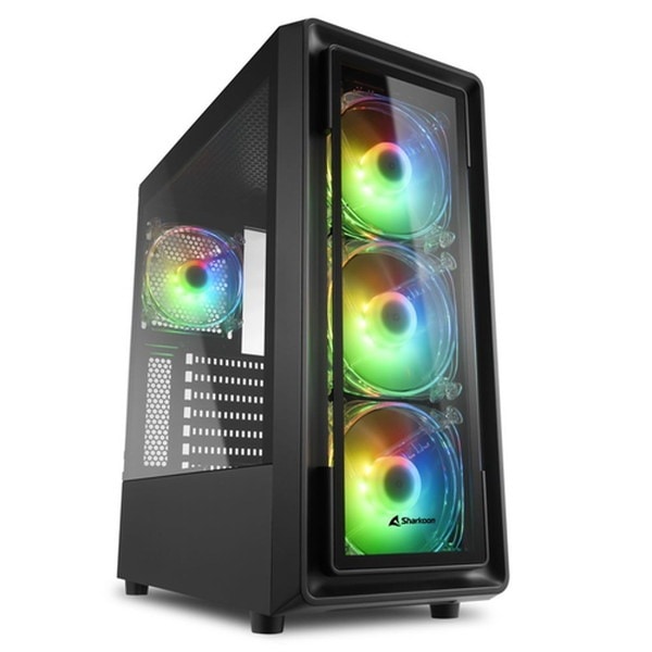 Sharkoon ケース SHA-TK4-RGB 黒 Mini-ITX,Micro-ATX,ATX【キャンセル不可・北海道沖縄離島配送不可】