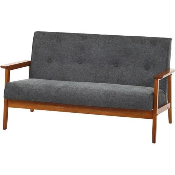 業務用ソファー 4953980737632 不二貿易 厚手ファブリックソファ ミート 2P GY