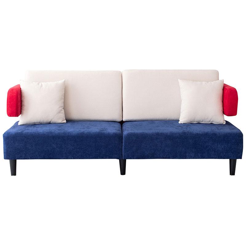 宮武製作所 3Pポケットコイルソファー LV-3000-WH/RD/BL オフホワイトxレッドxブルー【代引き不可】【北海道沖縄離島は配送不可】-お取り寄せ品-