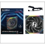 LIAN LI �磻��쥹 ARGB�ե��� UF-RS-SL120-LCD-WLS-1B LCD��� �ղ�ž ���󥰥�ѥå� 120mm �֥�å� �ڥ���󥻥��Բġ��̳�ƻ����Υ�������Բġ�