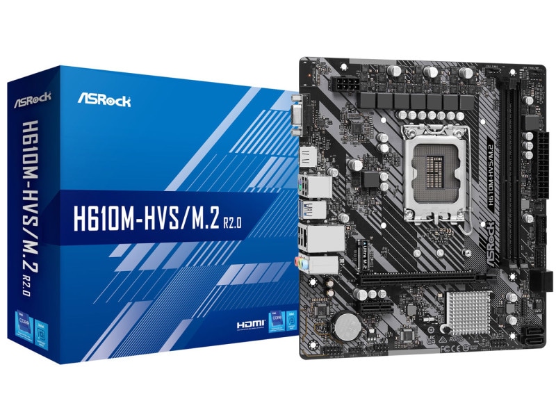 �ޥ����ܡ��� AsRock �������å� H610M-HVS/M.2 R2.0 �ե�����ե�������MicroATX CPU�����åȡ�LGA1700 ���åץ��åȡ�INTEL/H610 ���꥿���ס�DDR4 [H610MHVSM2R2.0]