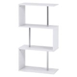 不二貿易 S字型ディスプレイラック3段 オーク WH 商品コード51487 【代引・日時指定・キャンセル不可・北海道沖縄離島配送不可】 -お取リ寄せ-