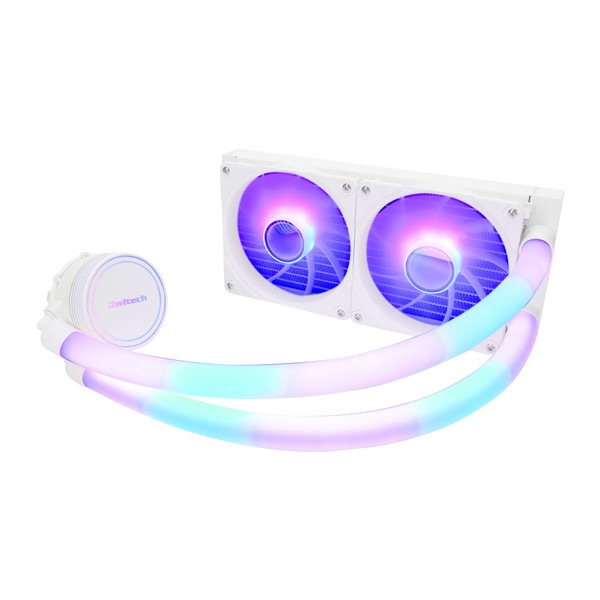 OWLTECH ARGB LED内蔵ヘッド&チューブ 水冷CPUクーラー OWL-LCS240ARGB-WH ホワイト 120mm×2基 240mm オウルテック 【キャンセル不可・北海道沖縄離島配送不可】 -お取り寄せ-